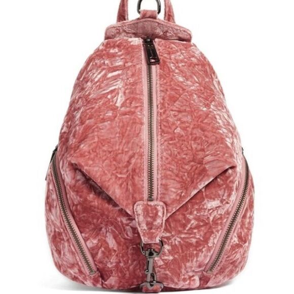 Rebecca Minkoff Medium Velvet Julian Pink Backpack Purse main image 4
